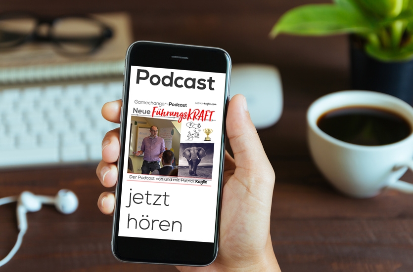 Der Podcast "Neue FührungsKRAFT" auf einem Smartphone.